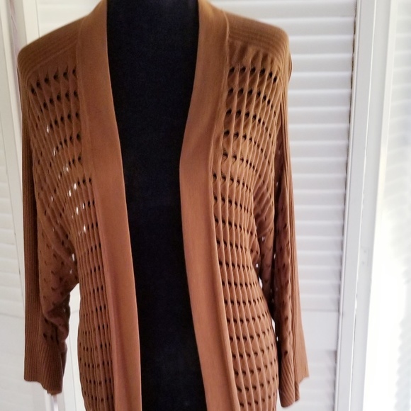 Chico's Sweaters - Chico's Long Duster Cardigan Brown